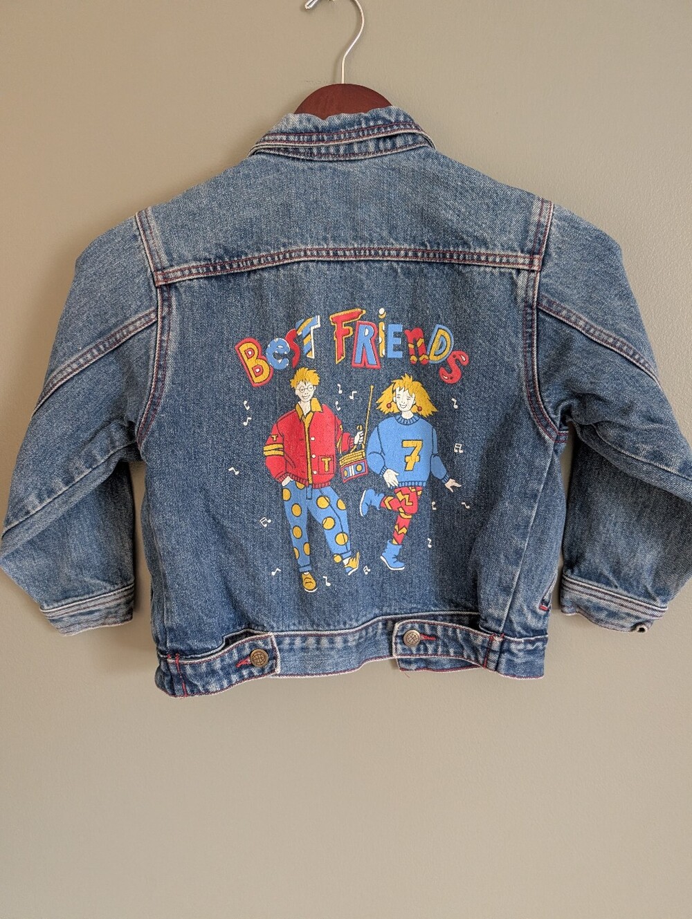 Vintage 80's Lightning Bug Jean Jacket Size 6X